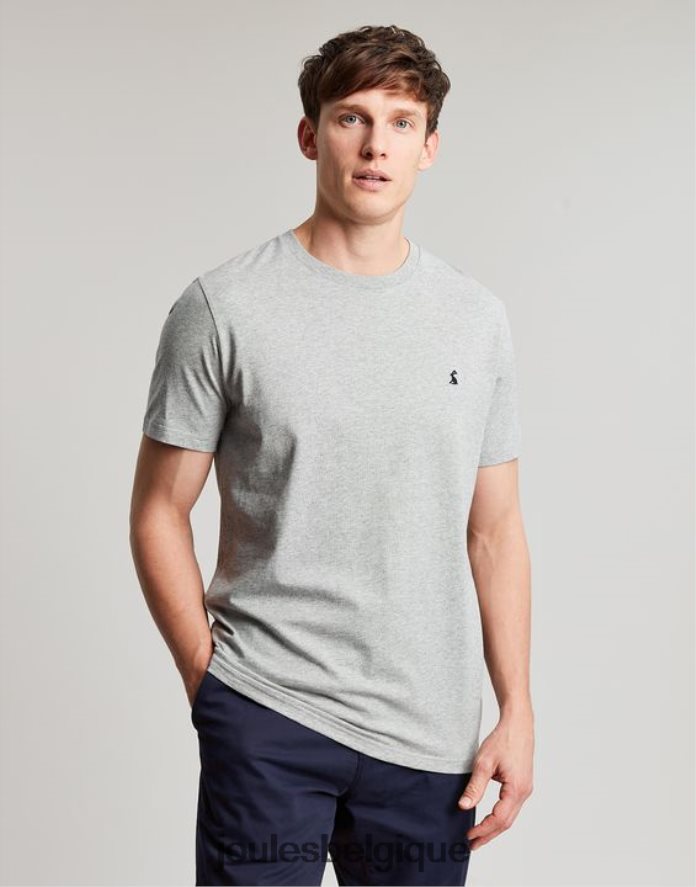 gris chiné t-shirt en jersey denton Hommes vêtements Joules ND0H6T190