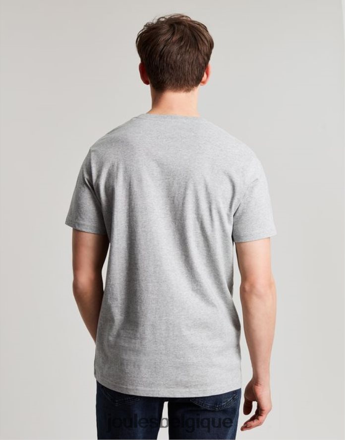 gris chiné t-shirt graphique flynn Hommes vêtements Joules ND0H6T184