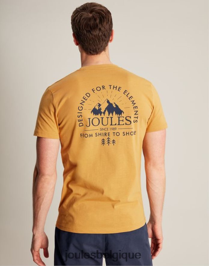 marne jaune t-shirt flynn Hommes vêtements Joules ND0H6T177