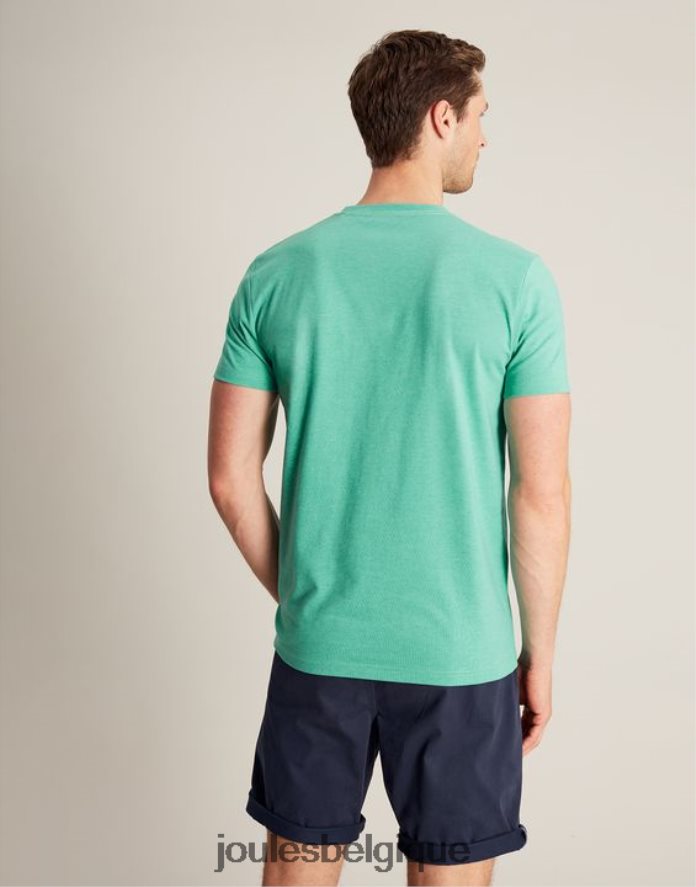 marne turquoise t-shirt en jersey denton Hommes vêtements Joules ND0H6T194