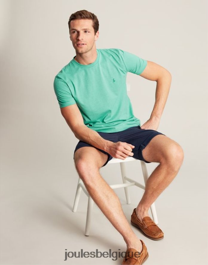 marne turquoise t-shirt en jersey denton Hommes vêtements Joules ND0H6T194