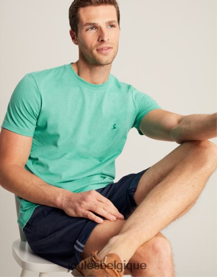 marne turquoise t-shirt en jersey denton Hommes vêtements Joules ND0H6T194