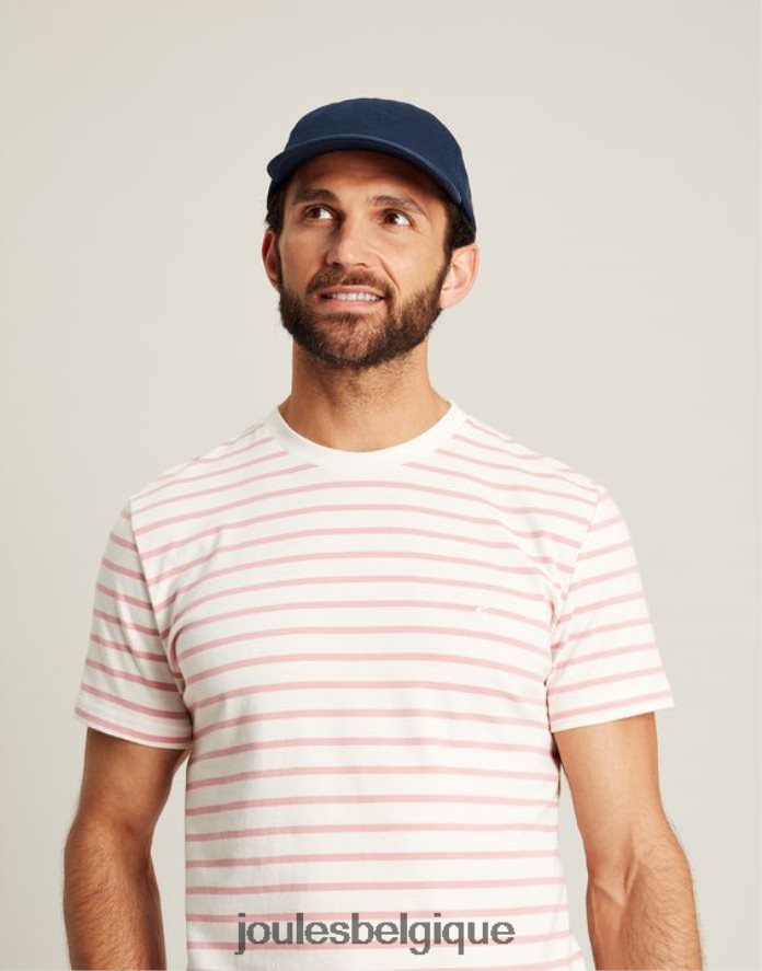 rayure blanche rose t-shirt rayé avec hangar à bateaux Hommes vêtements Joules ND0H6T208