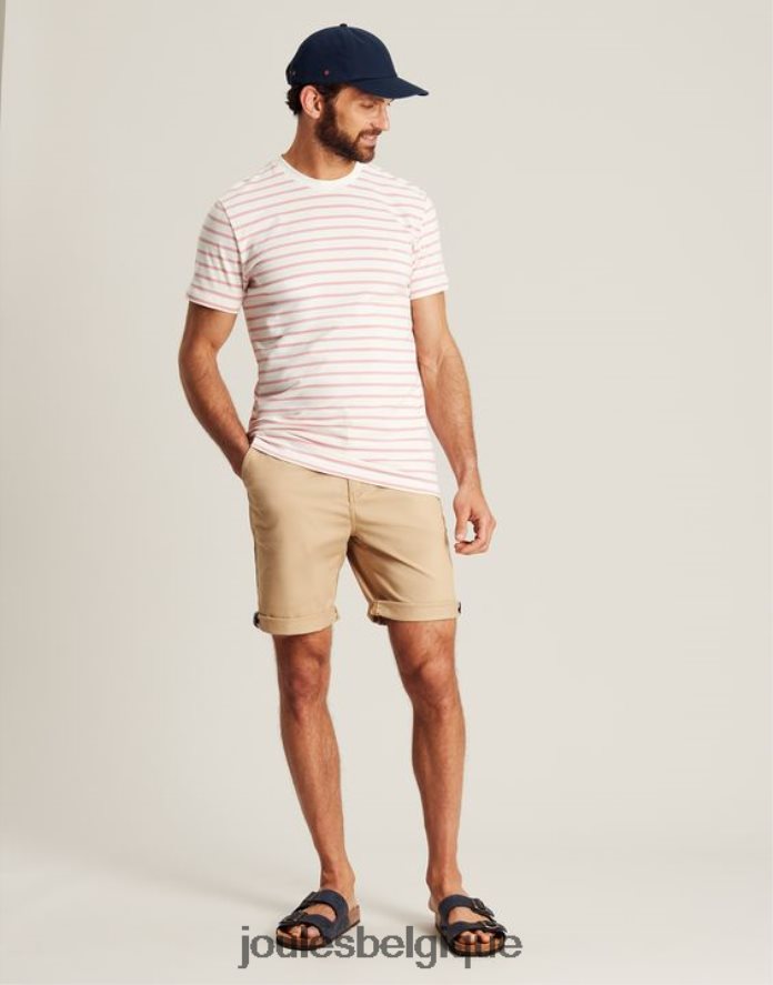 rayure blanche rose t-shirt rayé avec hangar à bateaux Hommes vêtements Joules ND0H6T208