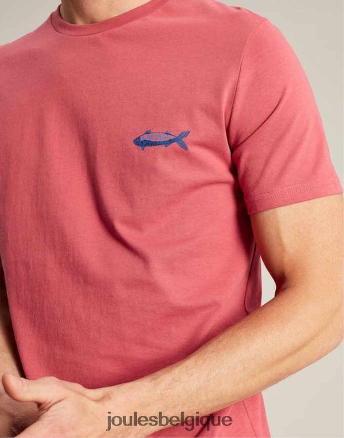 rose t-shirt flynn Hommes vêtements Joules ND0H6T180