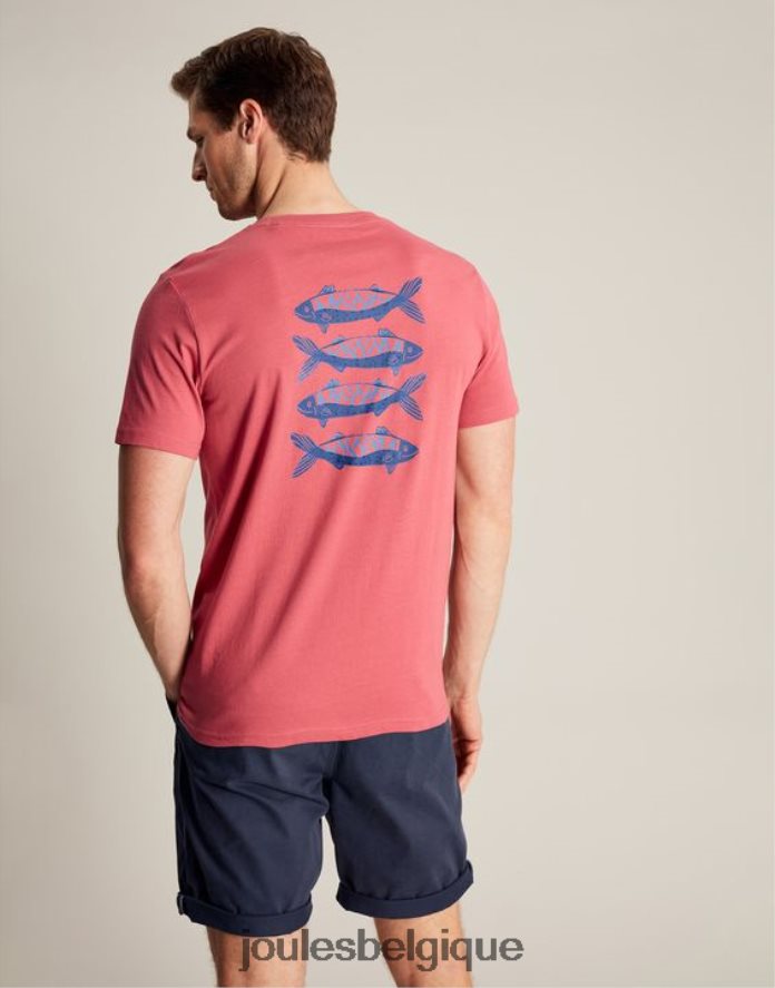 rose t-shirt flynn Hommes vêtements Joules ND0H6T180
