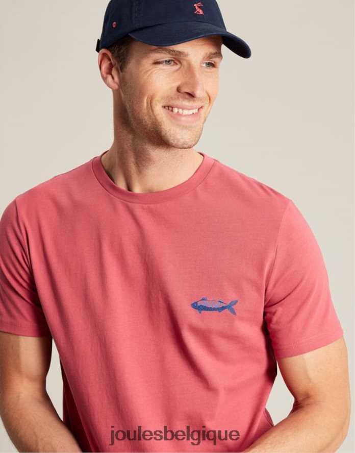 rose t-shirt flynn Hommes vêtements Joules ND0H6T180